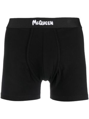 Alexander McQueen Graffiti-logo boxer briefs - Black