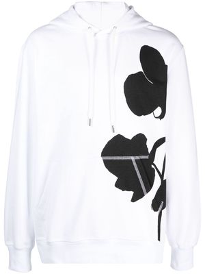 Alexander McQueen graphic-print cotton hoodie - White