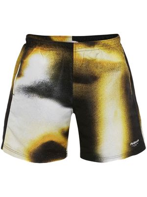 Alexander McQueen graphic-print swimming shorts - Black