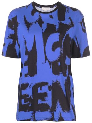 Alexander McQueen graphic-print T-shirt - Blue