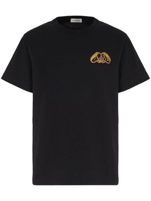 Alexander McQueen Half Seal logo-appliqué T-shirt - Black