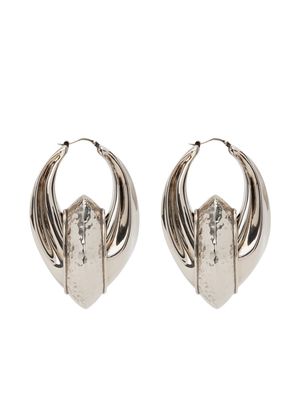 Alexander McQueen hammered Iris earrings - Silver