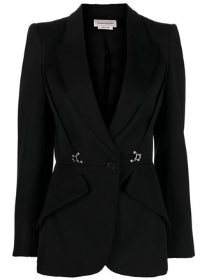 Alexander McQueen hardware-detail blazer - Black