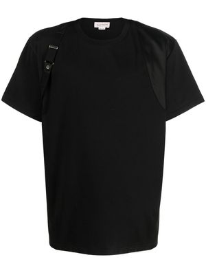 Alexander McQueen harness-strap cotton T-shirt - Black