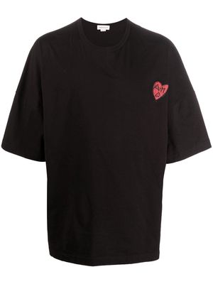 Alexander McQueen heart print T-shirt - Black