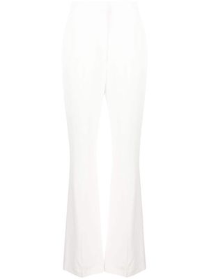 Alexander McQueen high-rise flared tailored trousers - White