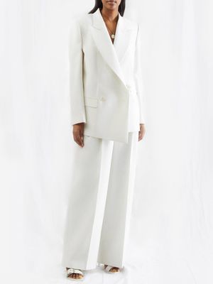 Alexander Mcqueen - High-rise Pleated Suit Trousers - Womens - Ivory