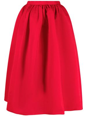 Alexander McQueen high-waist mid-length skirt - Red