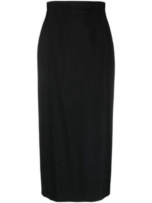Alexander McQueen high-waist wool skirt - Black