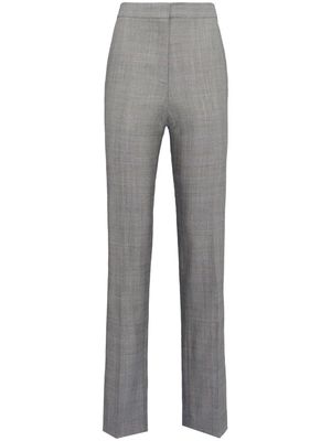 Alexander McQueen high-waisted checked wool trousers - Black