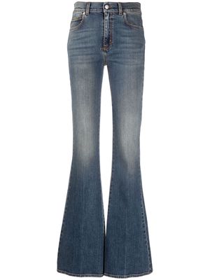 Alexander McQueen high-waisted flared jeans - Blue