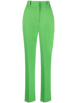 Alexander McQueen high-waisted slim-cut trousers - Green