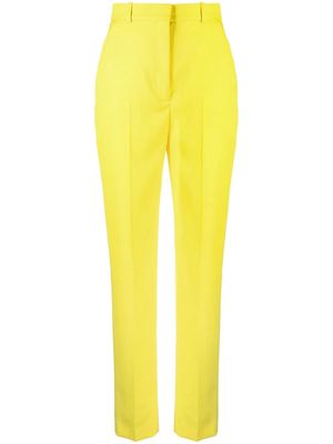 Alexander McQueen high-waisted slim-cut trousers - Yellow