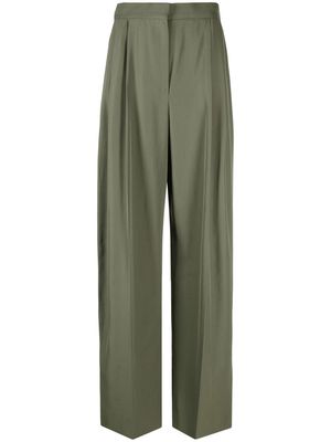 Alexander McQueen high-waisted tailored trousers - Green
