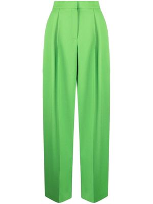 Alexander McQueen high-waisted tailored wool trousers - Green