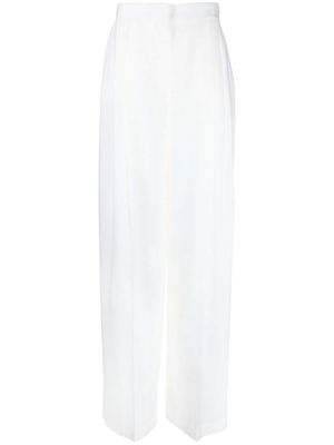 Alexander McQueen high-waisted wool trousers - White