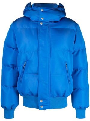 Alexander McQueen hooded padded jacket - Blue