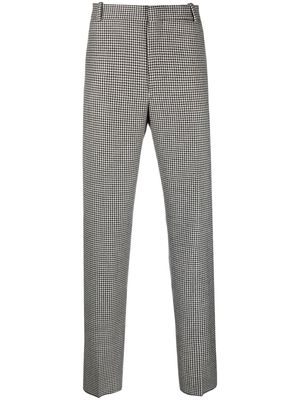 Alexander McQueen houndstooth tapered trousers - White
