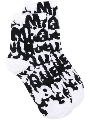 Alexander McQueen intarsia-knit socks - White