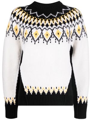 Alexander McQueen intarsia knitted jumper - Neutrals