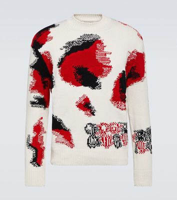 Alexander McQueen Intarsia wool, cotton and cashmere sweater