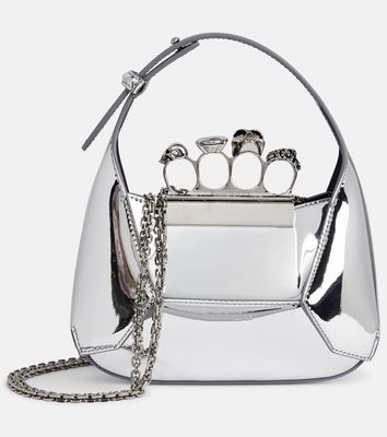 Alexander McQueen Jewelled mirrored leather tote bag