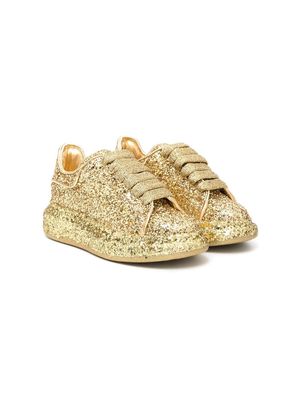 Alexander McQueen Kids glitter-detail low-top sneakers - Gold