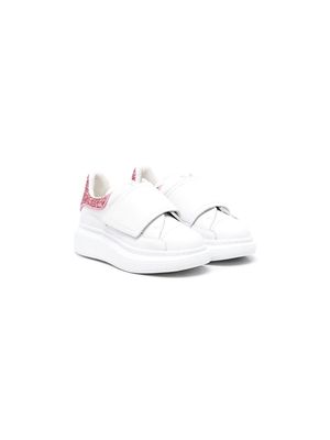 Alexander McQueen Kids glitter touch-strap sneakers - White