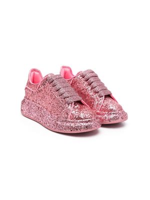 Alexander McQueen Kids Oversize glitter-detail sneakers - Pink