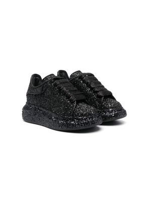 Alexander McQueen Kids Oversize glitter sneakers - Black