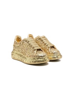 Alexander McQueen Kids Oversized glitter-detail sneakers - Gold