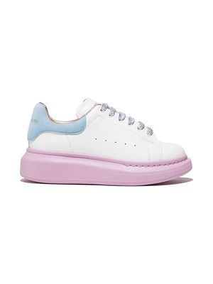 Alexander McQueen Kids Oversized lace-up trainers - White