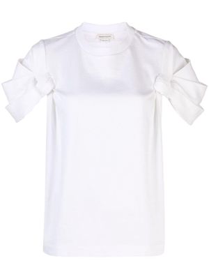 Alexander McQueen knot-detail cotton T-shirt - White