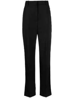 Alexander McQueen lace-panel tailored-cut trousers - Black