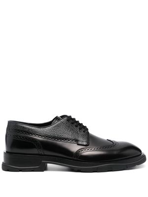 Alexander McQueen lace-up leather brogues - Black
