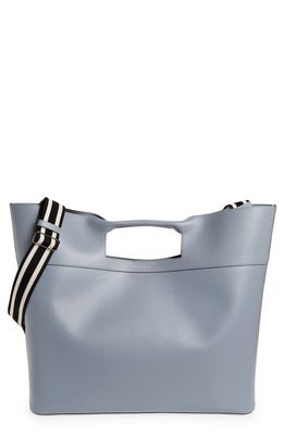 Alexander McQueen Large The Bow Leather Top Handle Bag in Dove Grey