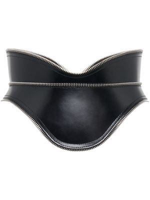 Alexander McQueen leather corset belt - Black