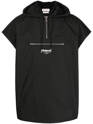 Alexander McQueen logo detail half-zip jacket - Black