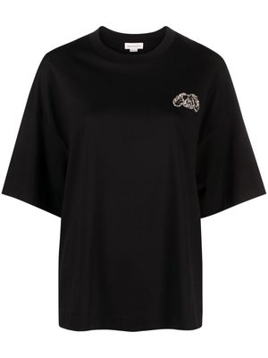 Alexander McQueen logo-embellished cotton T-shirt - Black