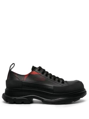Alexander McQueen logo-embossed leather sneakers - Black