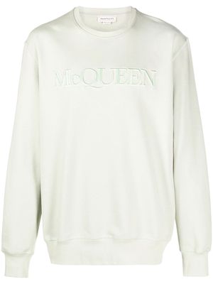 Alexander McQueen logo-embroidered sweatshirt - Green