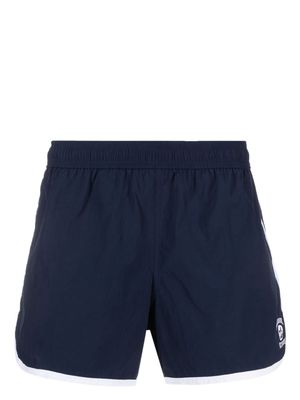 Alexander McQueen logo-embroidery swim shorts - Blue