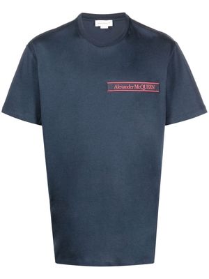 Alexander McQueen logo patch short-sleeve T-shirt - Blue