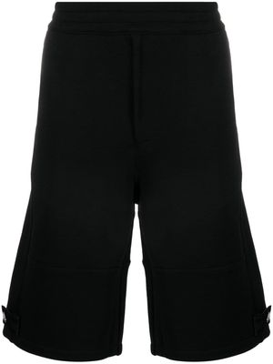 Alexander McQueen logo-plaque cotton shorts - Black