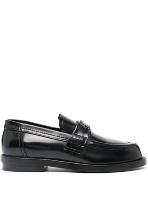 Alexander McQueen logo-plaque leather loafers - Black