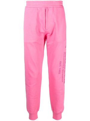 Alexander McQueen logo-print cotton track pants - Pink