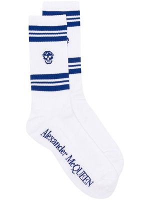 Alexander McQueen logo-print detail socks - White
