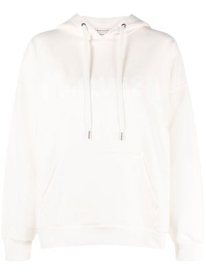 Alexander McQueen logo-print drawstring hoodie - Neutrals