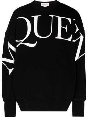 Alexander McQueen logo-print long-sleeve sweatshirt - Black