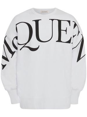 Alexander McQueen logo-print long-sleeve sweatshirt - White